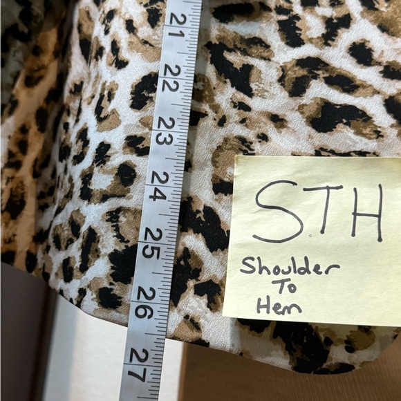 jacket, Calvin Klein leopard animal pattern lined 14W faux pockets office casual - Picture 8 of 9